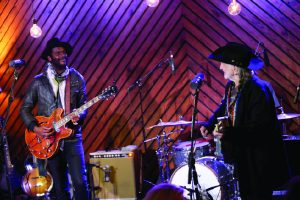 Willie Nelson and Gary Clark Jr. taping "Inside Arlyn Studios." (Photo by Gary Miller)