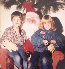A very young Sterling and Jenni Finlay with Santa. (Courtesy Sterling Finlay)