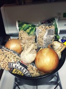 Ingredients for Kent Finlay's black-eyed peas. (Photo by Jenni Finlay)